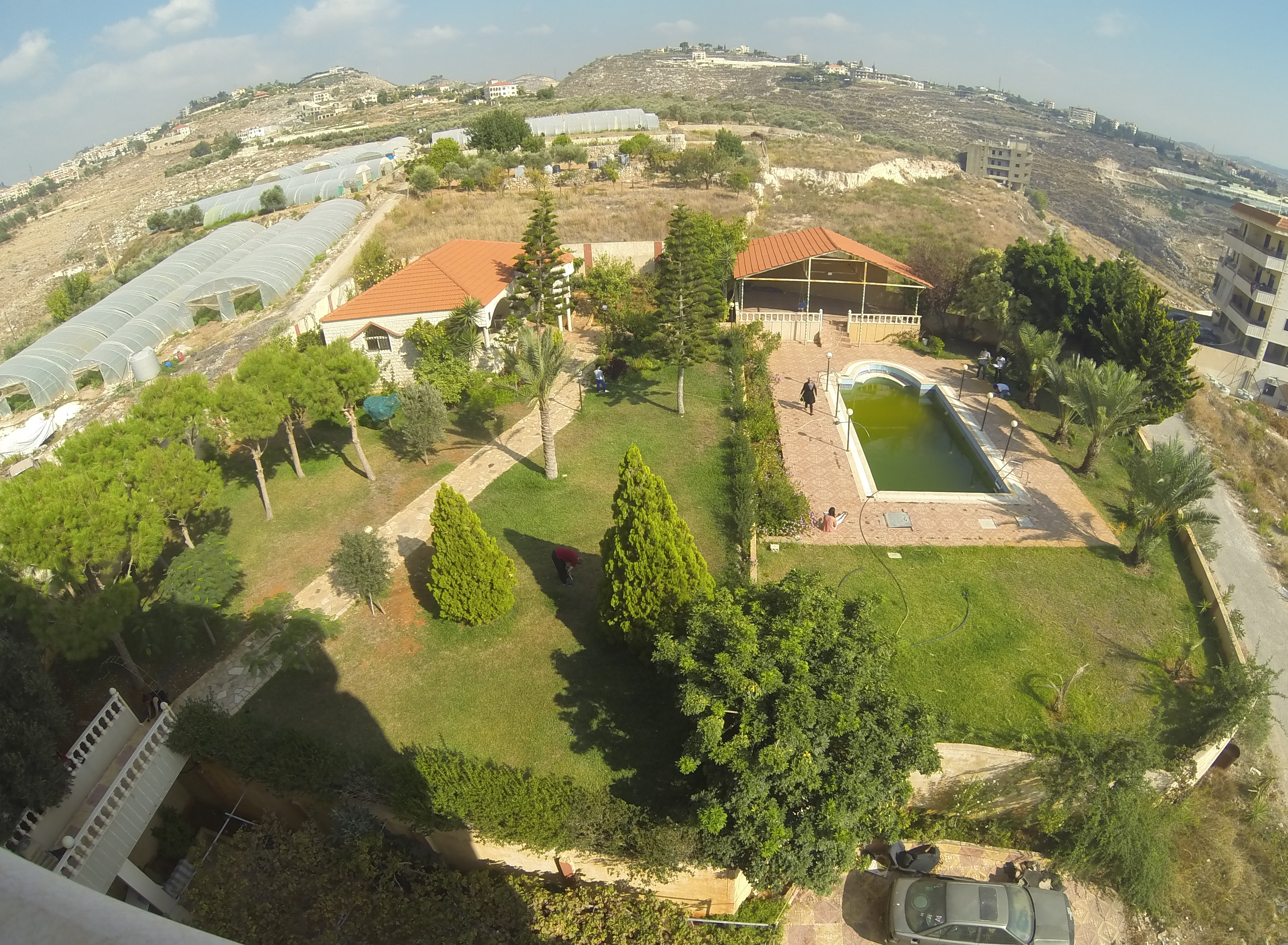 View of the garden from the classroom